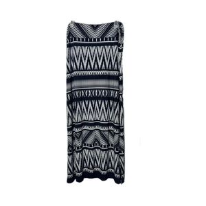 Chico's Black and White A-line Maxi Skirt